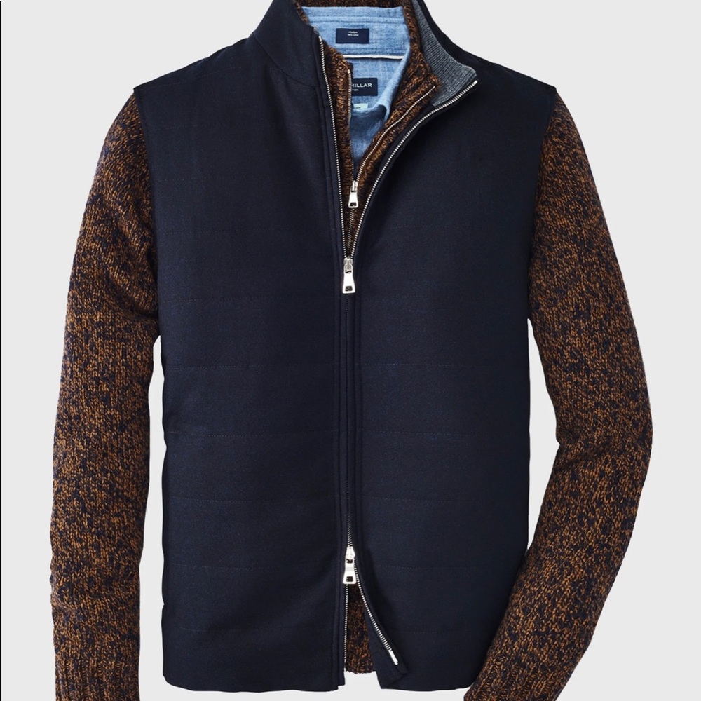 Peter Millar outer vest! Navy blue, goes with many different options!